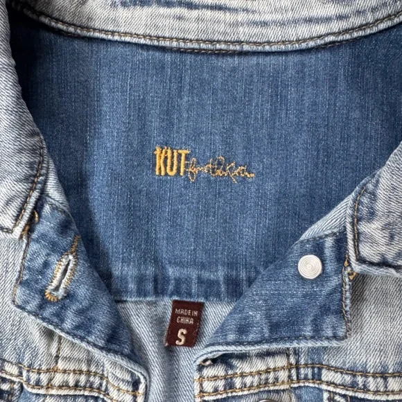 Kut from Kloth Denim Jacket size S light wash women’s - Picture 2 of 5